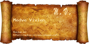 Medve Vivien névjegykártya